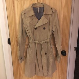 Khaki trench coat